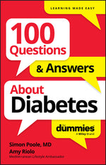Book cover for 100 Questions & Answers about Diabetes for Dummies