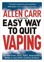 Book cover for Allen Carr's Easy Way to Quit Vaping: Get Free from Juul, Iqos, Disposables, Tanks or Any Other Nicotine Product