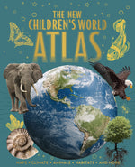 Book cover for New Children's World Atlas: Maps, Climate, Animals, Habitats, and More!