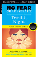 Book cover for Twelfth Night: No Fear Shakespeare Deluxe Student Editions - Shakespeare Side-By-Side Plain English (Revised)