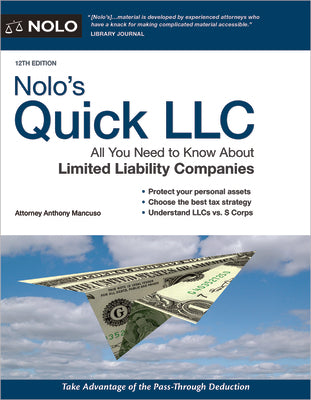 Book cover for Nolo's Quick LLC: All You Need to Know about Limited Liability Companies