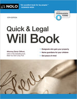 Book cover for Quick & Legal Will Book
