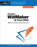 Book cover for Quicken Willmaker & Trust 2024: Book & Online Software Kit