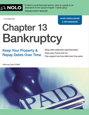 Book cover for Chapter 13 Bankruptcy: Keep Your Property & Repay Debts Over Time