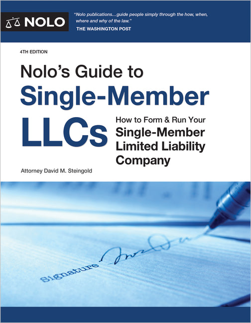 Book cover for Nolo's Guide to Single-Member Llcs: How to Form & Run Your Single-Member Limited Liability Company