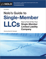 Book cover for Nolo's Guide to Single-Member Llcs: How to Form & Run Your Single-Member Limited Liability Company