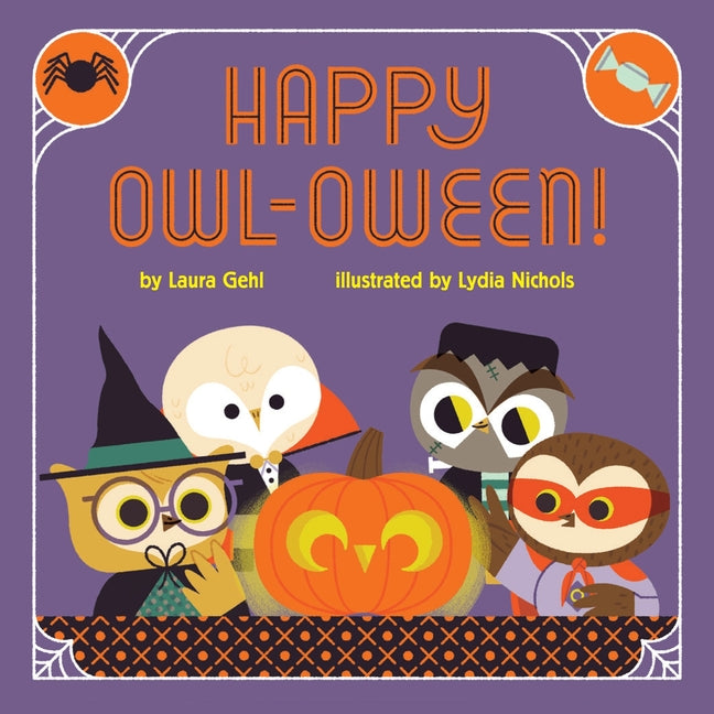 Book cover for Happy Owl-Oween!: A Halloween Story Board Book