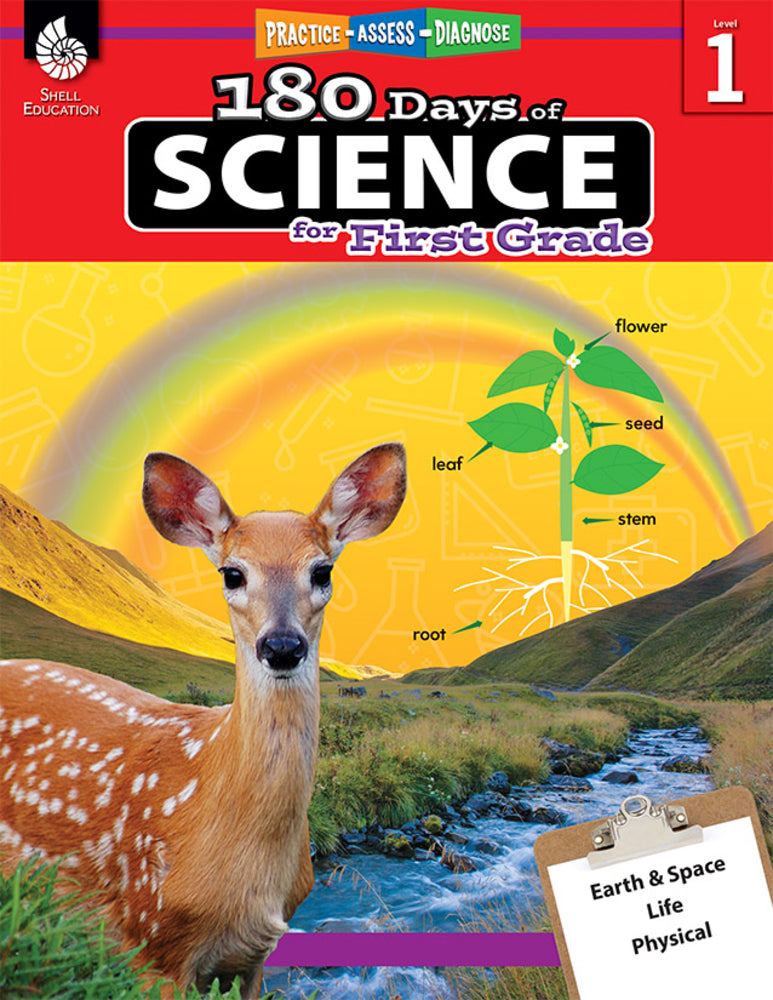 Book cover for 180 Days of Science for First Grade: Practice, Assess, Diagnose