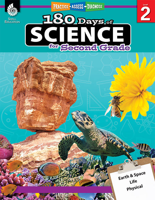 Book cover for 180 Days(tm) Science for Second Grade: Practice, Assess, Diagnose
