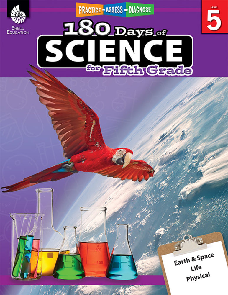 Book cover for 180 Days of Science for Fifth Grade: Practice, Assess, Diagnose