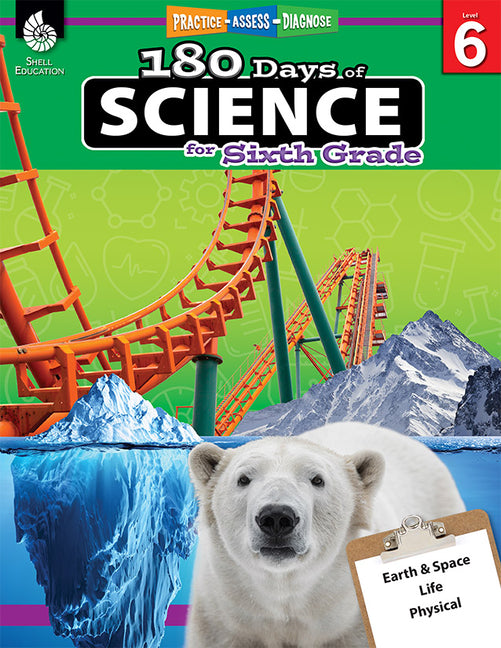 Book cover for 180 Days(tm) Science for Sixth Grade: Practice, Assess, Diagnose