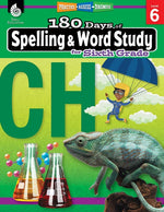 Book cover for 180 Days(tm) Spelling and Word Study for Sixth Grade: Practice, Assess, Diagnose