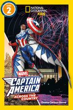 Book cover for Marvel's Captain America Across the Country (National Geographic Kids Readers, Level 2)