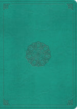 Book cover for ESV Study Bible (Trutone, Turquoise, Emblem Design)