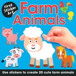 Book cover for First Sticker Art: Farm Animals: Use Stickers to Create 20 Cute Farm Animals