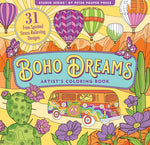 Book cover for Boho Dreams Adult Coloring Book
