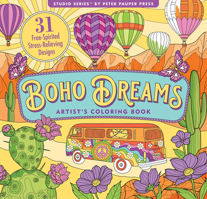 Book cover for Boho Dreams Adult Coloring Book