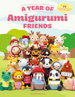Book cover for Year of Amigurumi Friends: 24 Cute Animals to Crochet Month-By-Month