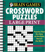 Book cover for Brain Games - Crossword Puzzles - Large Print (Green)