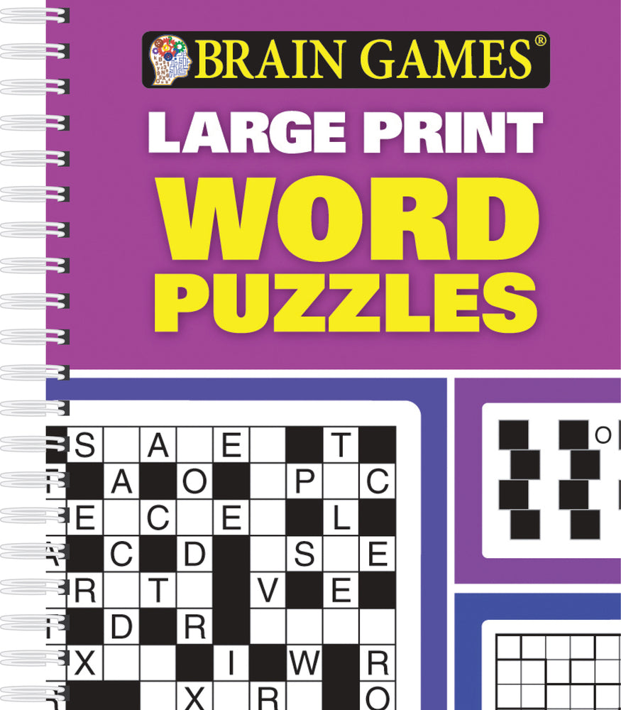 Book cover for Brain Games - Large Print - Word Puzzles