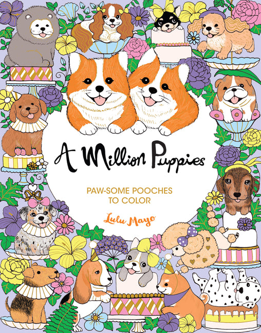 Book cover for Million Puppies: Paw-Some Pooches to Color