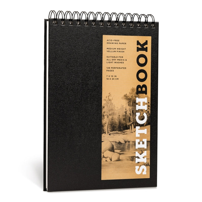 Book cover for Sketchbook (Basic Medium Spiral FlipTop Landscape Black)