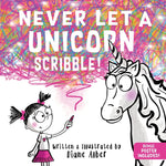 Book cover for Never Let a Unicorn Scribble