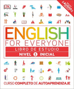Book cover for English for Everyone: Nivel 1: Inicial, Libro de Estudio: Curso Completo de Autoaprendizaje