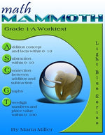 Book cover for Math Mammoth Grade 1-A Worktext