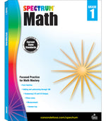 Book cover for Spectrum Math Workbook, Grade 1