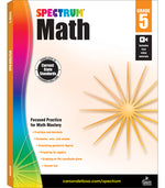 Book cover for Spectrum Math Workbook, Grade 5