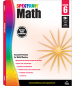 Book cover for Spectrum Math Workbook, Grade 6