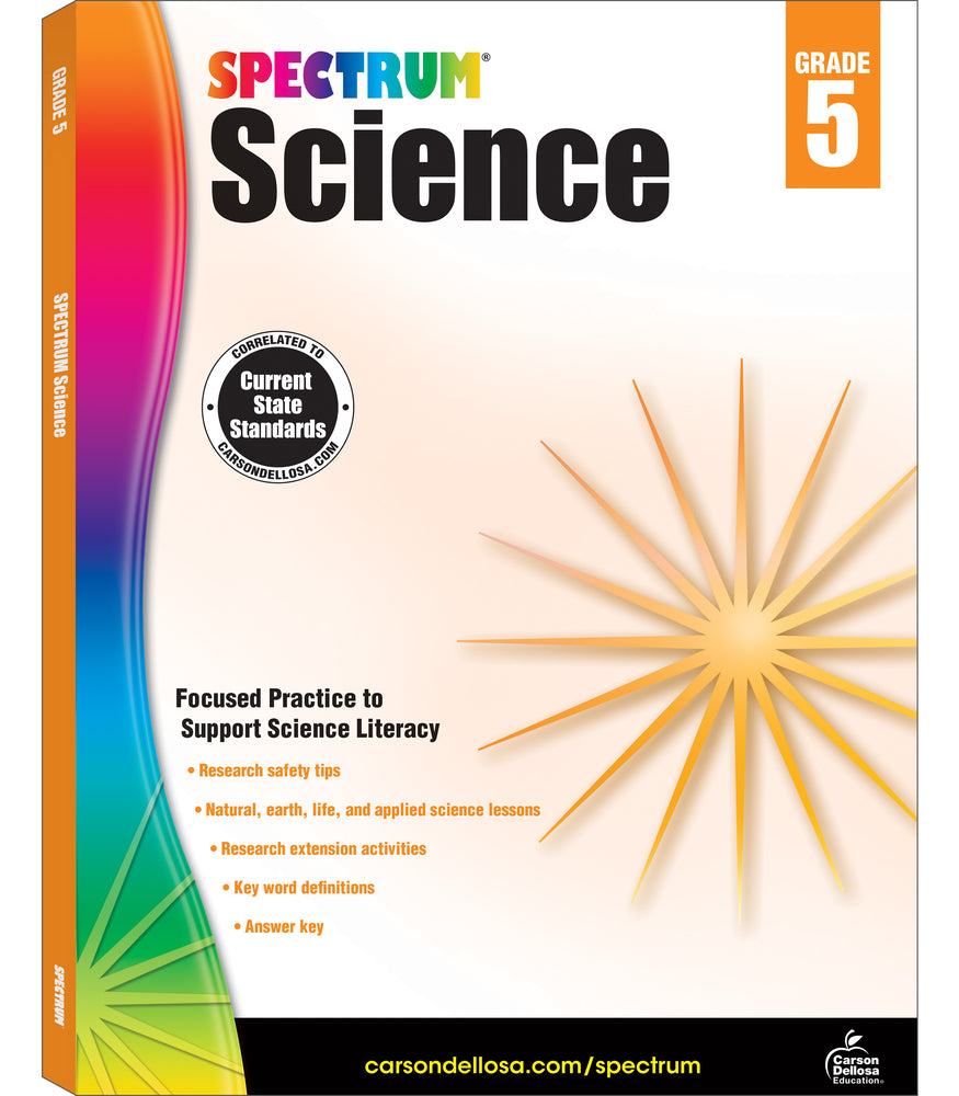 Book cover for Spectrum Science, Grade 5