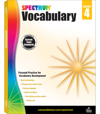 Book cover for Spectrum Vocabulary, Grade 4