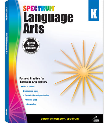 Book cover for Spectrum Language Arts, Grade K
