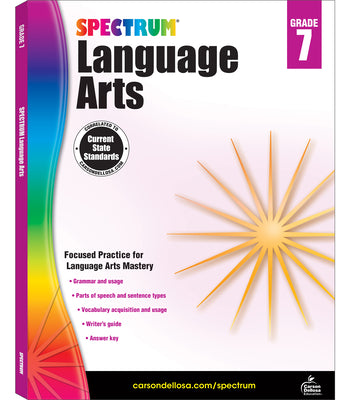 Book cover for Spectrum Language Arts, Grade 7