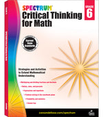 Book cover for Spectrum Critical Thinking for Math, Grade 6