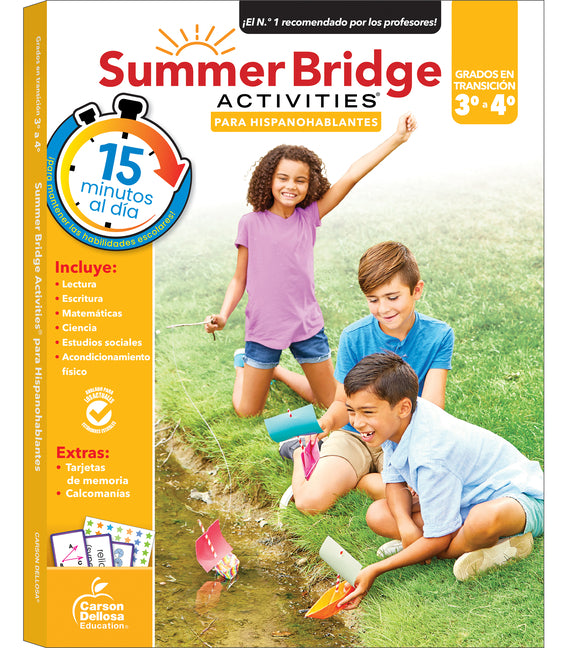 Book cover for Summer Bridge Activities Spanish 3-4, Grades 3 - 4 (Spanish Language)