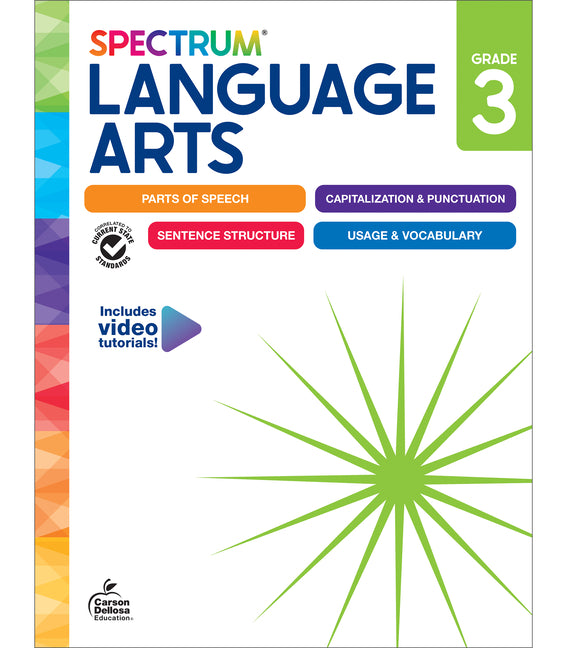 Book cover for Spectrum Language Arts Workbook, Grade 3