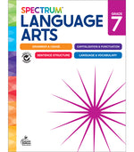 Book cover for Spectrum Language Arts Workbook, Grade 7
