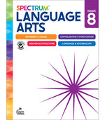 Book cover for Spectrum Language Arts Workbook, Grade 8