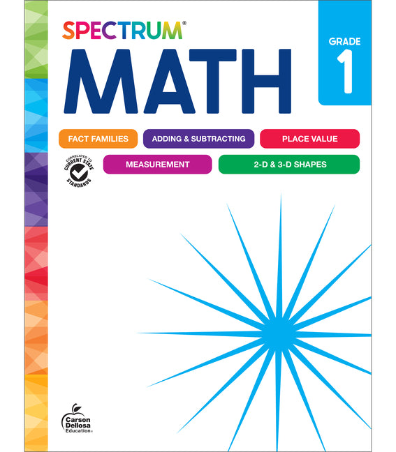 Book cover for Spectrum Math Workbook, Grade 1