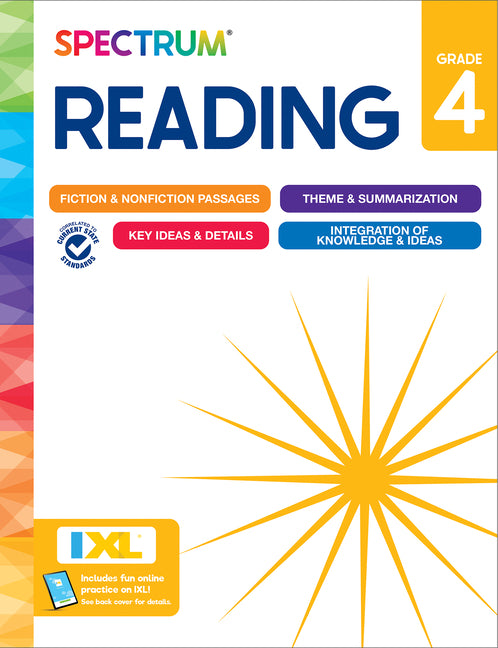 Book cover for Spectrum Reading Workbook, Grade 4