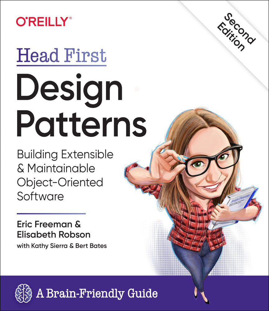 Book cover for Head First Design Patterns: Building Extensible and Maintainable Object-Oriented Software