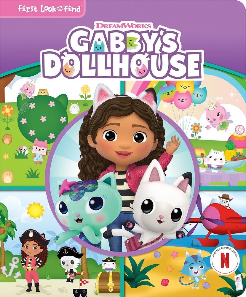 Book cover for DreamWorks Gabby's Dollhouse: First Look and Find