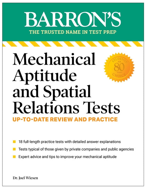 Book cover for Mechanical Aptitude and Spatial Relations Tests, Fourth Edition