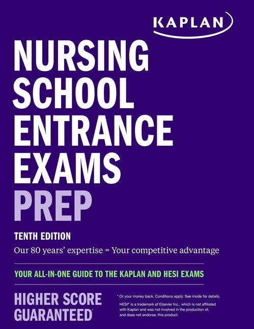 Book cover for Nursing School Entrance Exams Prep: Your All-In-One Guide to the Kaplan and Hesi Exams