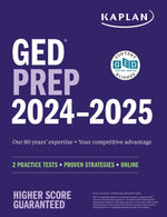 Book cover for GED Test Prep 2024-2025: 2 Practice Tests + Proven Strategies + Online