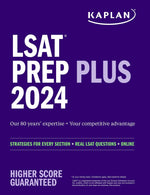 Book cover for LSAT Prep Plus 2024: Strategies for Every Section + Real LSAT Questions + Online