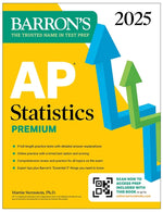 Book cover for AP Statistics Premium, 2025: Prep Book with 9 Practice Tests + Comprehensive Review + Online Practice